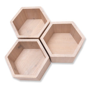 Wooden hexagon honeycomb shelf MINI