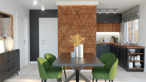 MEGA oak triangle wooden wall panels