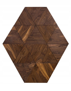 MEGA American walnut triangle wall panels