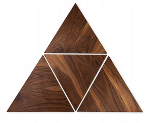 MEGA American walnut triangle wall panels