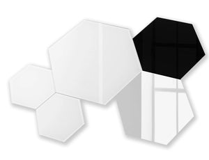 MAXI black hexagon glass wall panel