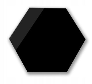 Glass wall panel hexagon black MINI