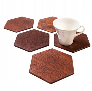 Set of hexagon cup coasters 6 pcs